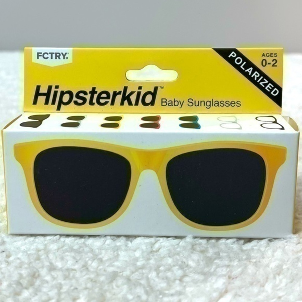 FCTRY “Hipsterkid" Yellow Polarized Kids Sunglasses